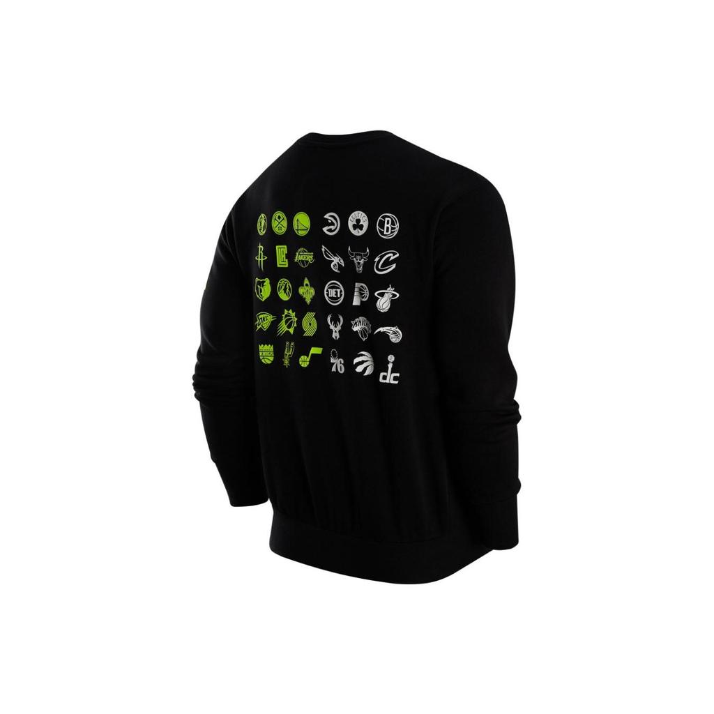 Nike NBA Team 31 Courtside Graphic Logo Print Crew Neck Sweatshirt Men Tops Black DR9125-010