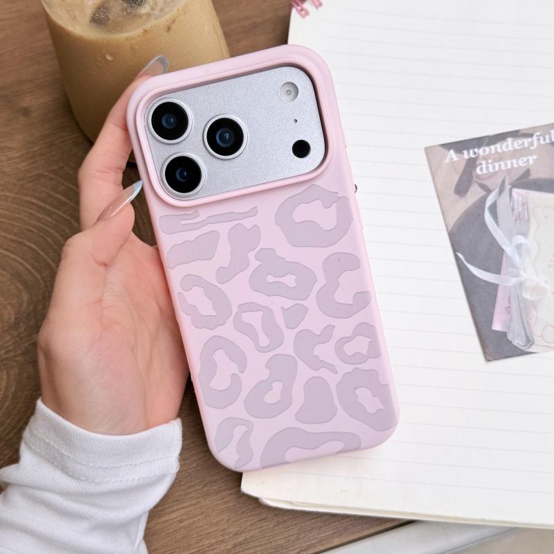 Candy Liquid Silicone Leopard Print Soft Case for iPhone 17 Air 16 17 15 14 13 12 11 Pro Max 17Pro Plus Shockproof Bumper Funda