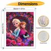 Disney Frozen Elsa Anna floral oil painting digital painting art kit handmade diy painting home decoration gift