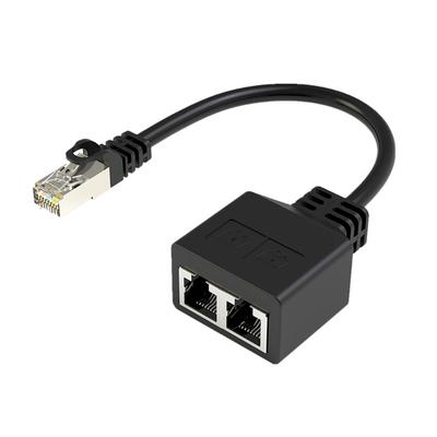 Разветвитель Ethernet RJ45 1 на 2 LAN-разъема Адаптер для высокоскоростного сетевого подключения с 2 портами типа «мама»