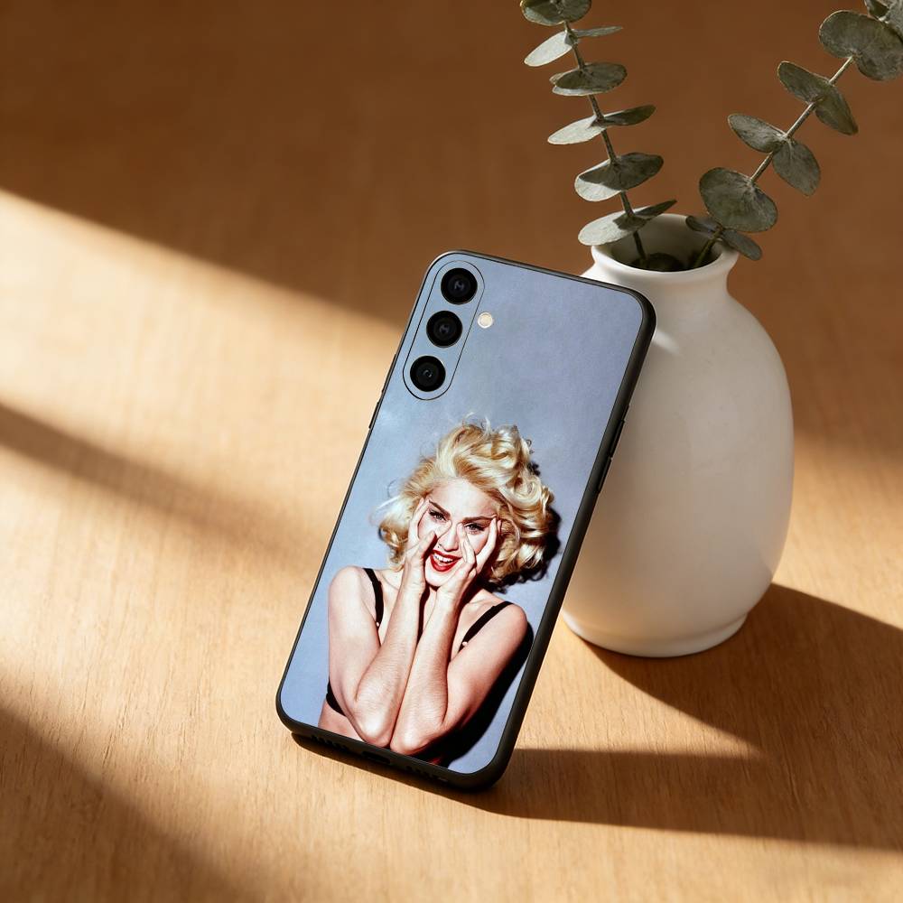 Чехол для телефона Королева поп-музыки М-Мадонна для Samsung Galaxy A13, 21s, 22, 31, 32, 52, 53, 71, 72, 73, Мягкий черный чехол