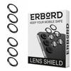 2x Camera Glass for Samsung Galaxy S24, ERBORD Camera Lens, Black
