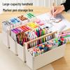 Large Capacity Stackable Desk Pen Holder for Paints, Markers, Brushes, and Stationery Supplies