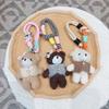 Cartoon Plush Bear Keychain Funny Bag Hanging Charms Lovely Furry Bear Pendant  Bag Key Decor
