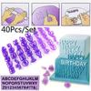 Alphabet Numbers Mold Cookie Cutter Set,Baking Fondant Biscuit Cutters Mold 40 Pcs