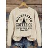 Halloween print winter and autumn women's round neck casual sweatshirt