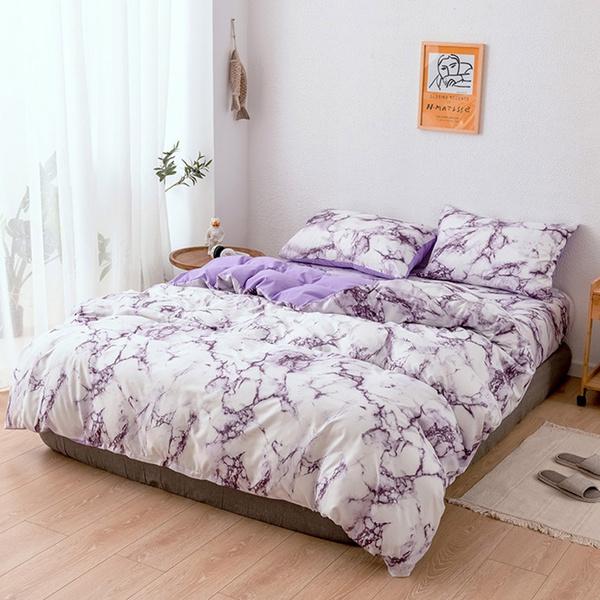 6 цветов, комплект пододеяльников с подушкой, пододеяльник с мраморным принтом, одинарный, двойной, полный комплект постельного белья размера «queen-size», на молнии