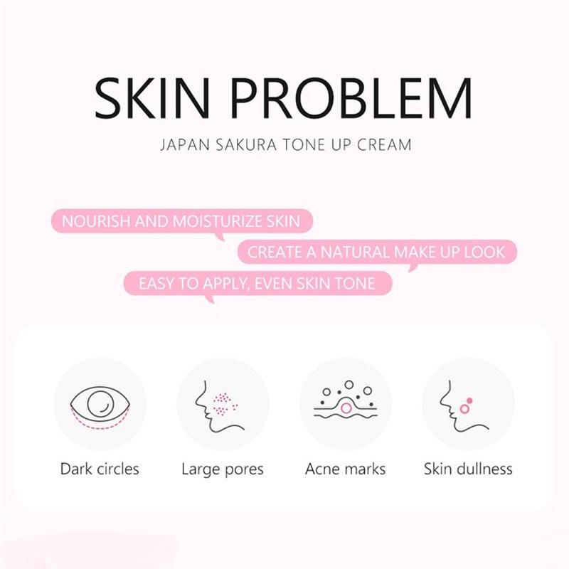 Facial Moisturizer Tone-up Cream,Sakura Essence Glow Moisturizer Cream 1.06 Fl OZ Hydrating Smooth Dry Skin Nourishing Skin Care