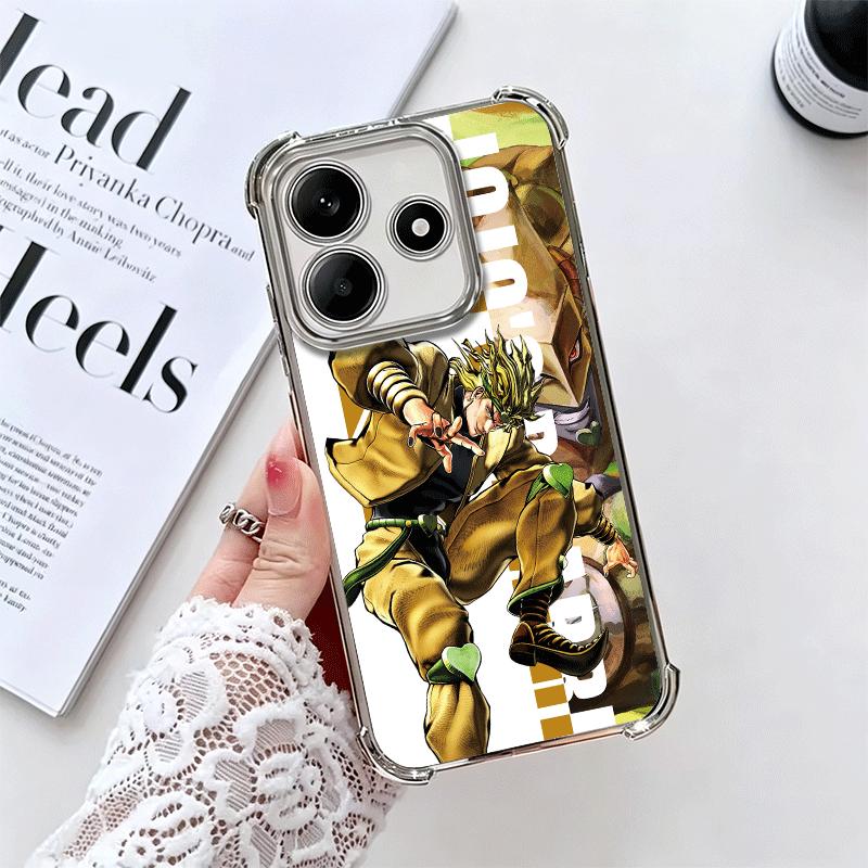 Мягкий чехол для телефона с дизайном из аниме JoJo Adventure для Xiaomi Redmi Note 14 15 Pro Plus 13 12 11S 11T 5G 10 9S 9 Покрытие Защита от падения Fund