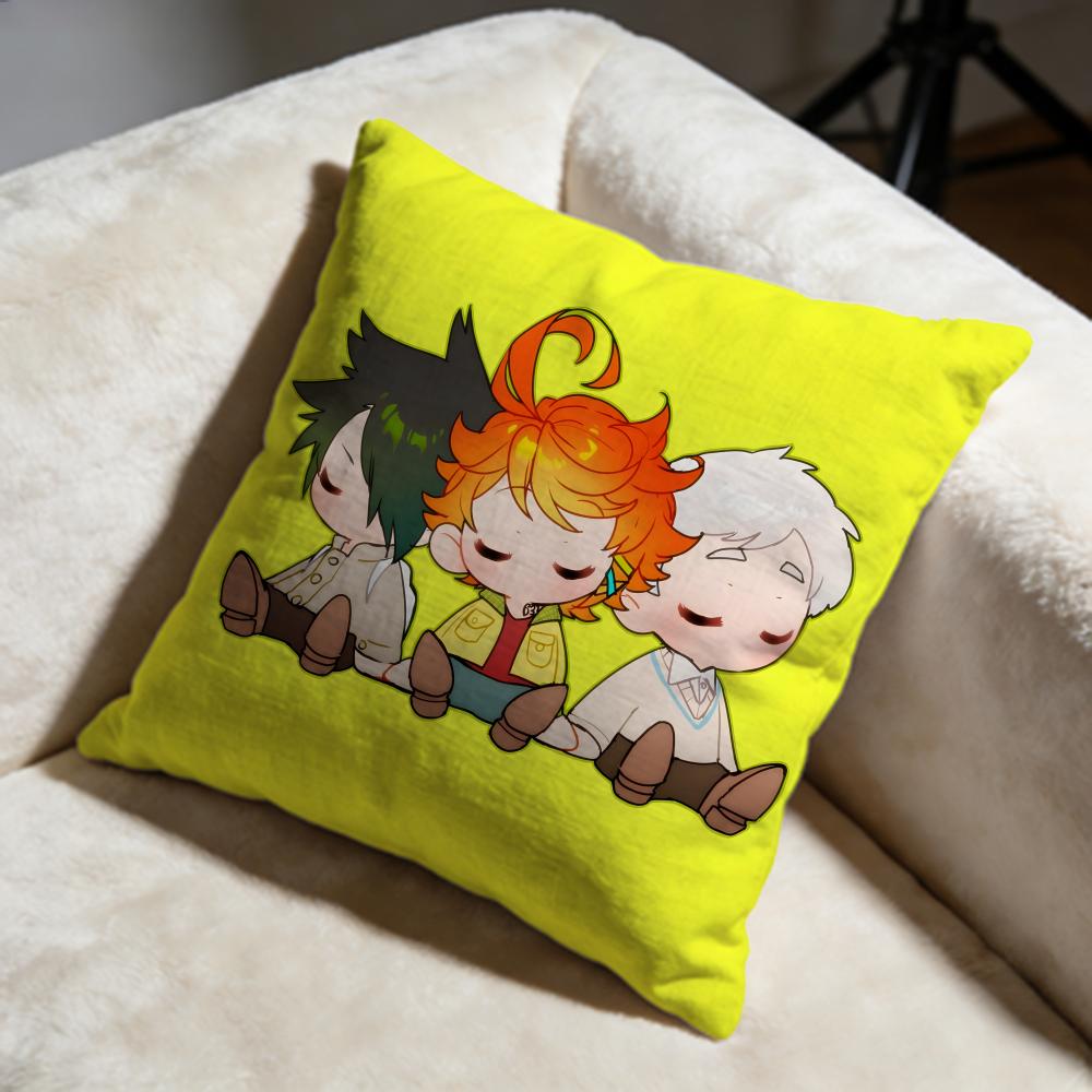 Стильная наволочка для подушки THE PROMISED NEVERLAND Мягкая декоративная наволочка Подходит для спальни, дивана, автомобиля, путешествий