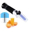 TEKCOPLUS Saccharimeter Brix Refractometer Resolution Automatic Temperature Correction Compatible with Drinks and Home Gardening Handheld