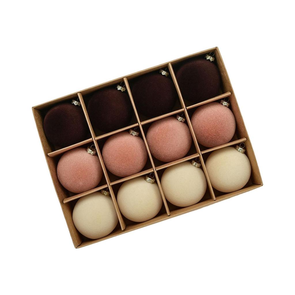 Christmas Ball Ornaments Velvet Plastic Shatterproof Baubles for Home Decoration Christmas Tree Accessories