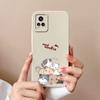 Чехол для Vivo V17 V20 S19 Y75 S16 Y77 Забавный мультяшный узор с кошкой Чехлы для телефона Защитная пленка на экран Мягкий силикон Противоскользящая защита для Vivo Бампер