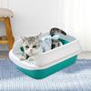 Кошачий Портативный Съемный Брызгозащищенный Большой Полузакрытый Лоток Легко Чистить для Домашних Кошек