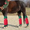 4 Pieces Christmas Horse Leg Wraps Guard Comfortable, Equipment, Gear Reusable Breathable