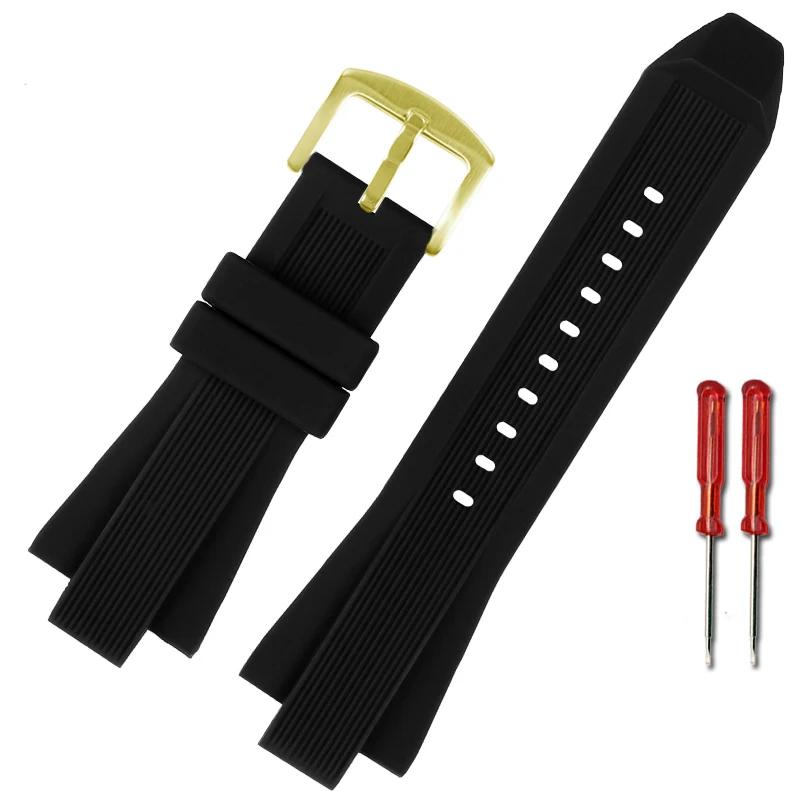 Для серии MK MK8184 MK8152 MK9020 MK8730 MK8761 8295 8296 8445 резиновый ремешок для часов, выпуклый силиконовый 29*13 мм, мужской ремешок, черный, синий