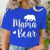 Женская футболка с принтом «Мама-медведица», милые графические футболки, повседневная футболка с коротким рукавом, черная, с круглым вырезом, футболки в стиле харадзюку, топ для мамы в стиле Y2k