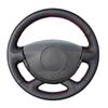 Black Faux Leather Car Steering Wheel Cover for Renault Laguna 2 Vel Satis Espace Trafic 2 2001-2014 Nissan Primastar 2009-2015