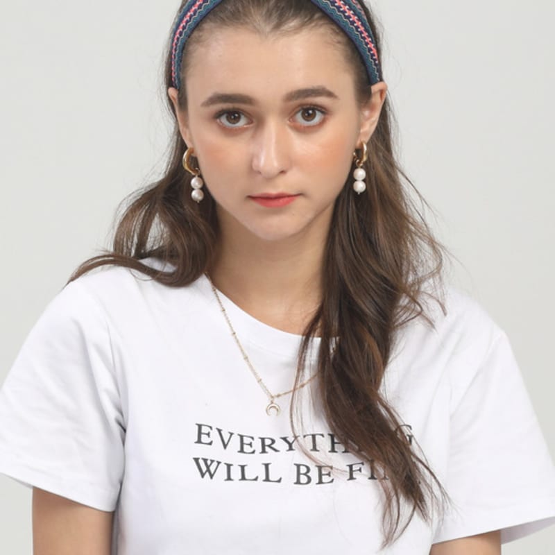 LALA Этническая повязка для волос - РОЗОВО-ГОЛУБАЯ