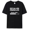 Summer New T-shirts Installing Muscles Please Wait Loading Bar Funny Print T-Shirt Men Women Cotton Short Sleeve Cool Tees