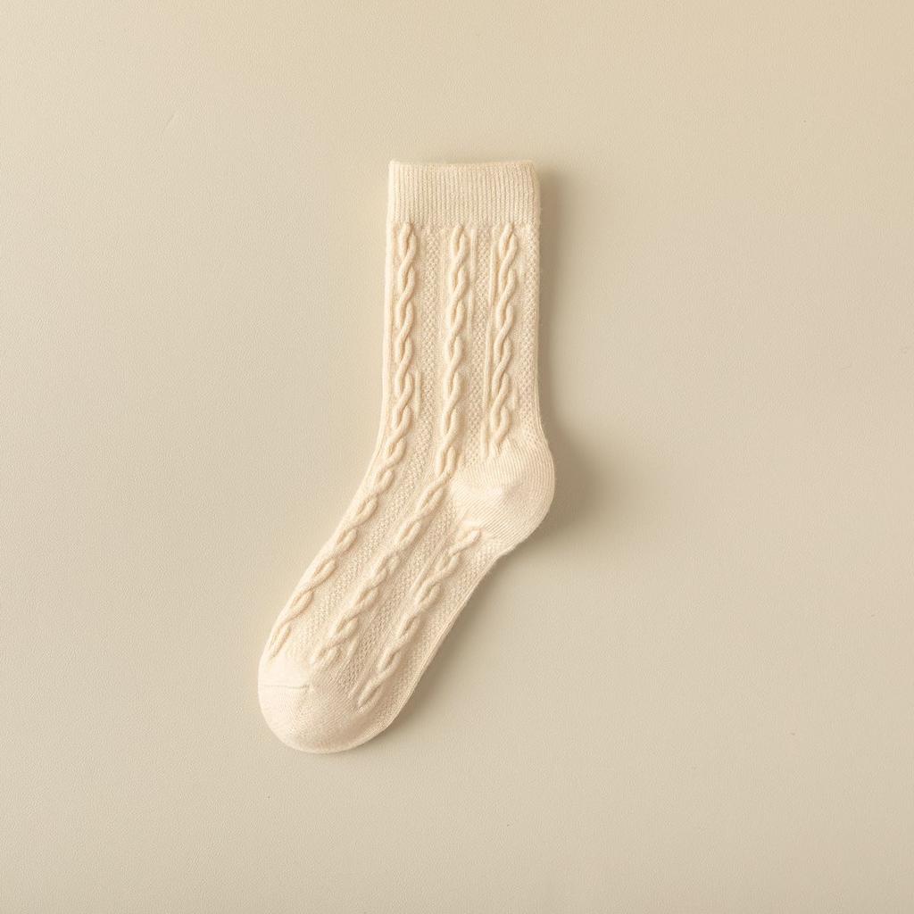 1/5/10 пар осенне-зимних женских шерстяных носков, однотонные толстые теплые носки, мягкие и удобные носки