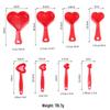 Heart-shaped Plastic Measuring Spoons Set