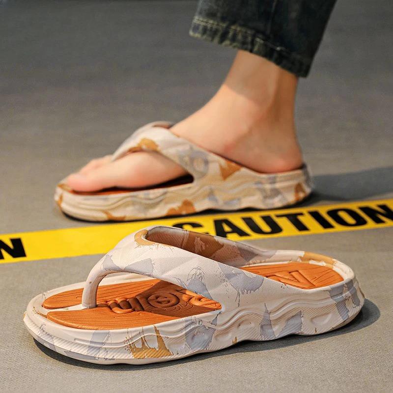 Модные тапочки для мужчин, нескользящая обувь, пляжные сандалии Eva, мужские, дешевые, корейский стиль, летняя распродажа, низкая цена, тренд для взрослых 2024 года, стильное развлечение