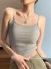 Топ-майка в рубчик на тонких бретелях - Женский стройнящий топ для ношения под одежду или как самостоятельный элемент с красивой спинкой
