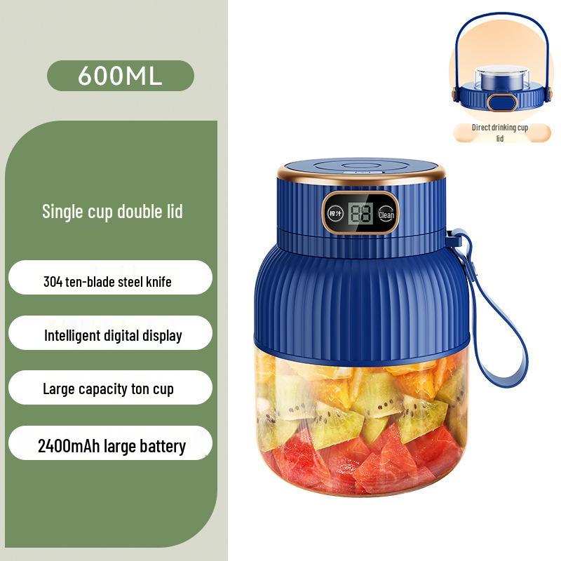 Ton-Ton Portable Wireless Electric Juicer Cup - Multifunctional, Large Capacity Fruit Juicer