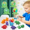 Double-Sided Color Sorting Montessori Toy Dinosaur Alphabet Sensory Toys  Children'S Gift