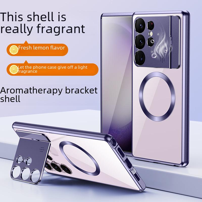 Samsung S24ULTRA Ароматерапевтический металлический магнитный чехол с кронштейном для объектива S23U
