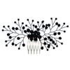 New Bridal Wedding Hair Accessories Handmade Crystal Hair Comb Holiday Party Accessories Halloween Black Comb for Women