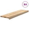 VidaXL Stair Treads 4 Pcs Untreated 90x25x2cm Solid Oak Wood 3282895