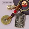 Брелок-амулет из латуни со знаками зодиака: Восемь Богов-Хранителей с подвеской в виде полой медной тыквы-горлянки