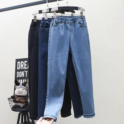 Джинсы-скинни Stretch Vintage Denim Брюки с высокой талией и эластичной резинкой Узкие брюки-карандаш Mom Jeans Plus Size
