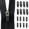 10PC 3# 5# Waterproof Zipper Slider Head Reverse Installation Invisible Zip Puller Repair Kit DIY Bag Clothes Sewing Accessories