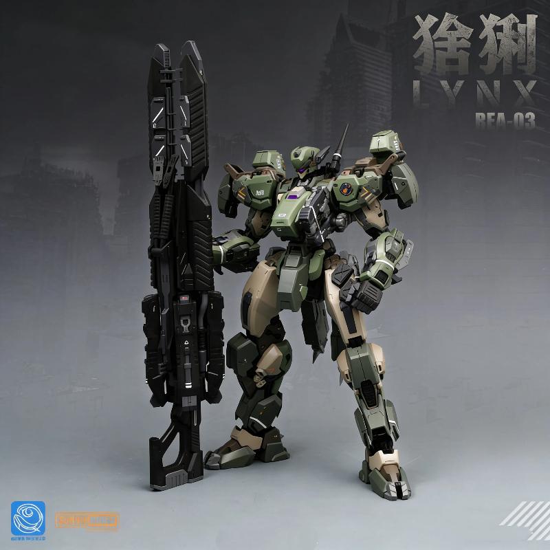 1/100 REA-03 Рысь Сборная Модель Фигурка Действия Реалистичный Научно-Фантастический Меха Игрушка С Подставкой-Гаражом Для Обслуживания Коллекционный Подарок Для Мальчика