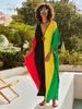 EDOLYNSA Плюс размер кафтан разноцветное летнее длинное пляжное платье женская домашняя одежда наряд купальный костюм накидка свободный кафтан