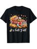 Men'S 100% 180Gsm Heavyweight T-Shirt - Vintage Red Truck & Mini Pumpkins Thanksgiving Fall Design W