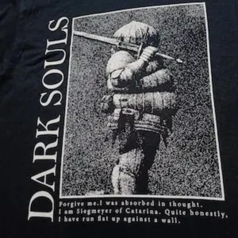 2026 Hot Sale Dark Souls Siegmeyer of Catarina Graphic T Shirt Men Women Vintage Game Cotton Short Sleeve Oversized Gaming Streetwear Casual Tops