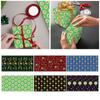 Folded Christmas Wrapping Paper, Funny Cartoon Green Xmas Holiday Wrapping Paper, Christmas Art Paper For DIY Birthday New Year Gift Packing Decor