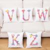 English Alphabet Pillowcase Decoration Home Sofa Chair Children's Room  Party Floral Print Cushion Cover