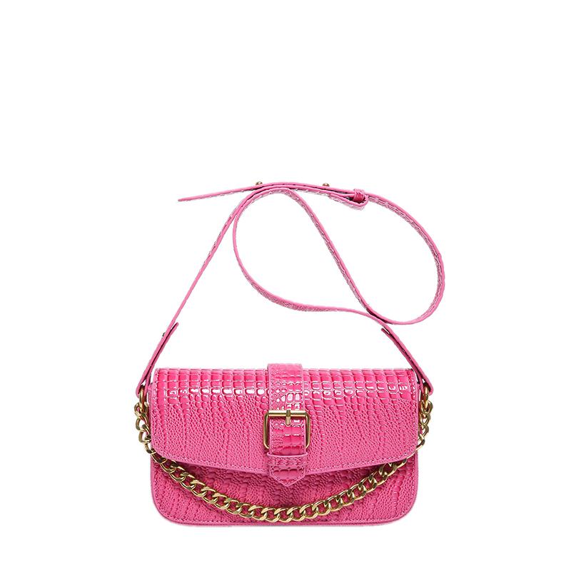 PU Square Shoulder and Crossbody Bags for Women Crocodile Sense of Luxury Armpit Bags Solid Chains Classic Fashion