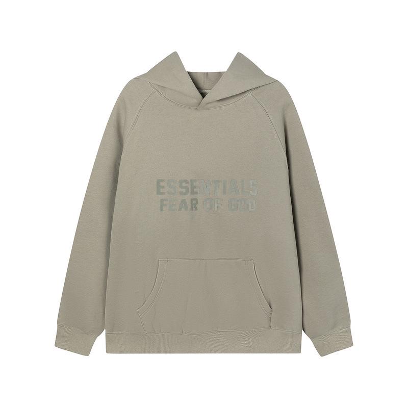 Trendy Brand Essentials Unisex Flocking Letter Hoodie - Loose Fit, Plus Velvet, Long Sleeve Sweater