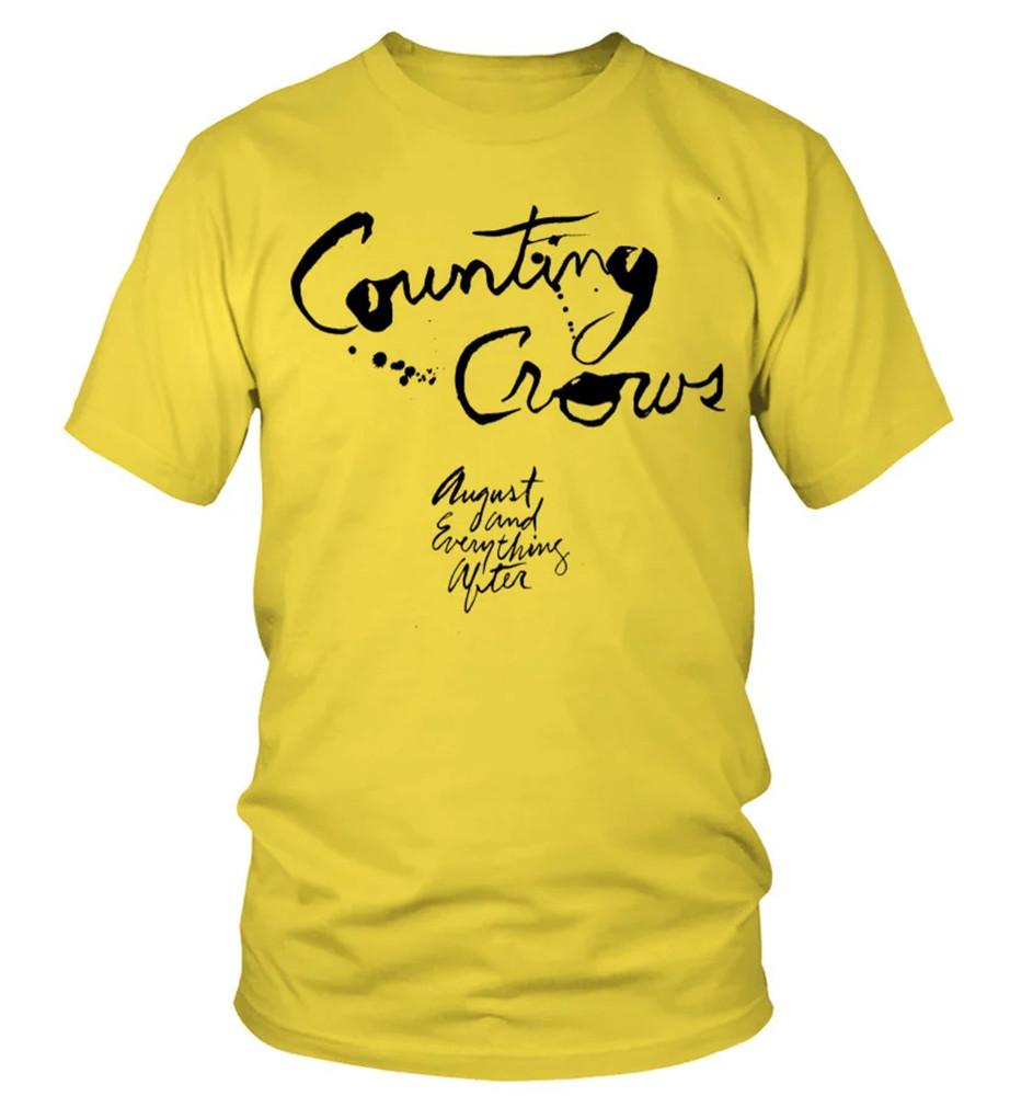 НОВАЯ футболка рок-группы Counting Crows ЖЕЛТАЯ Унисекс Футболка JJ4095 Унисекс Футболка