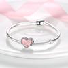 2023 New Pink Flowers Unicorn Flower Heart Mama Forever Love Beads Fit Original Fasion Glamour 925 Silver Bracelet Jewelry