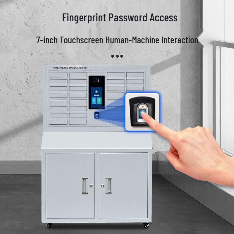 TRHA Smart Wall-Mounted 32-Door Phone Storage Cabinet
