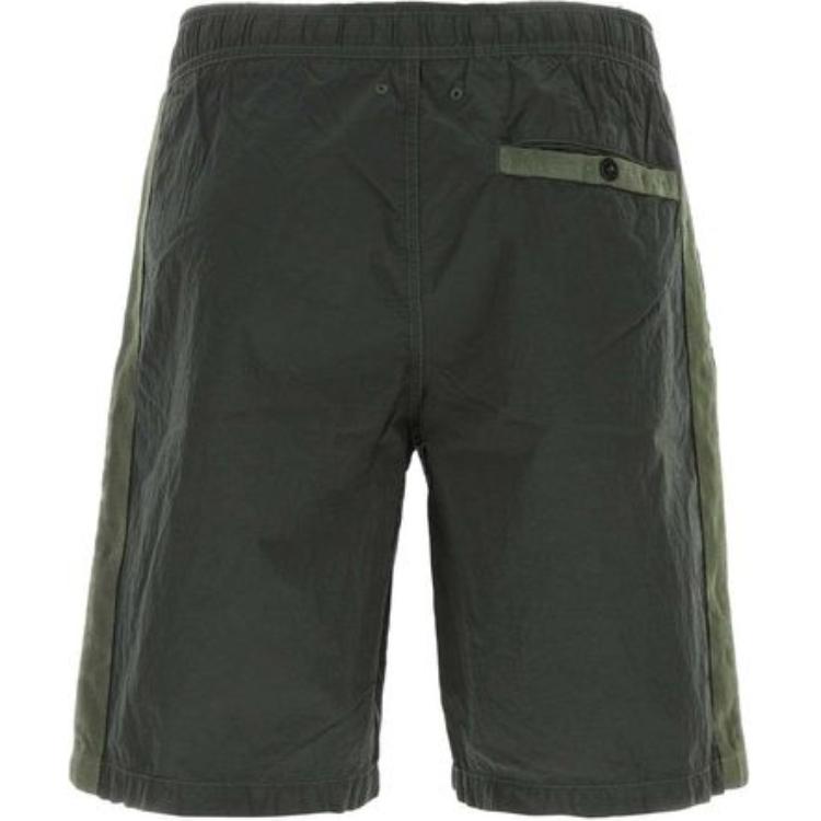 STONE ISLAND Повседневные шорты с принтом логотипа Мужские шорты Зеленый 8015B0443-V0059