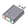 USB-аудиоконвертер Внешняя звуковая карта USB-мм мини-джек Аудио поддерживает наушники Без драйвера Совместимо с адаптером Plug and Play, неуправляемое