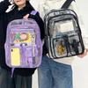 Clear Backpack for Girls Boys Waterproof Heavy Duty Transparent Bookbag Large Capacity See Through Backpack for Work School Travel